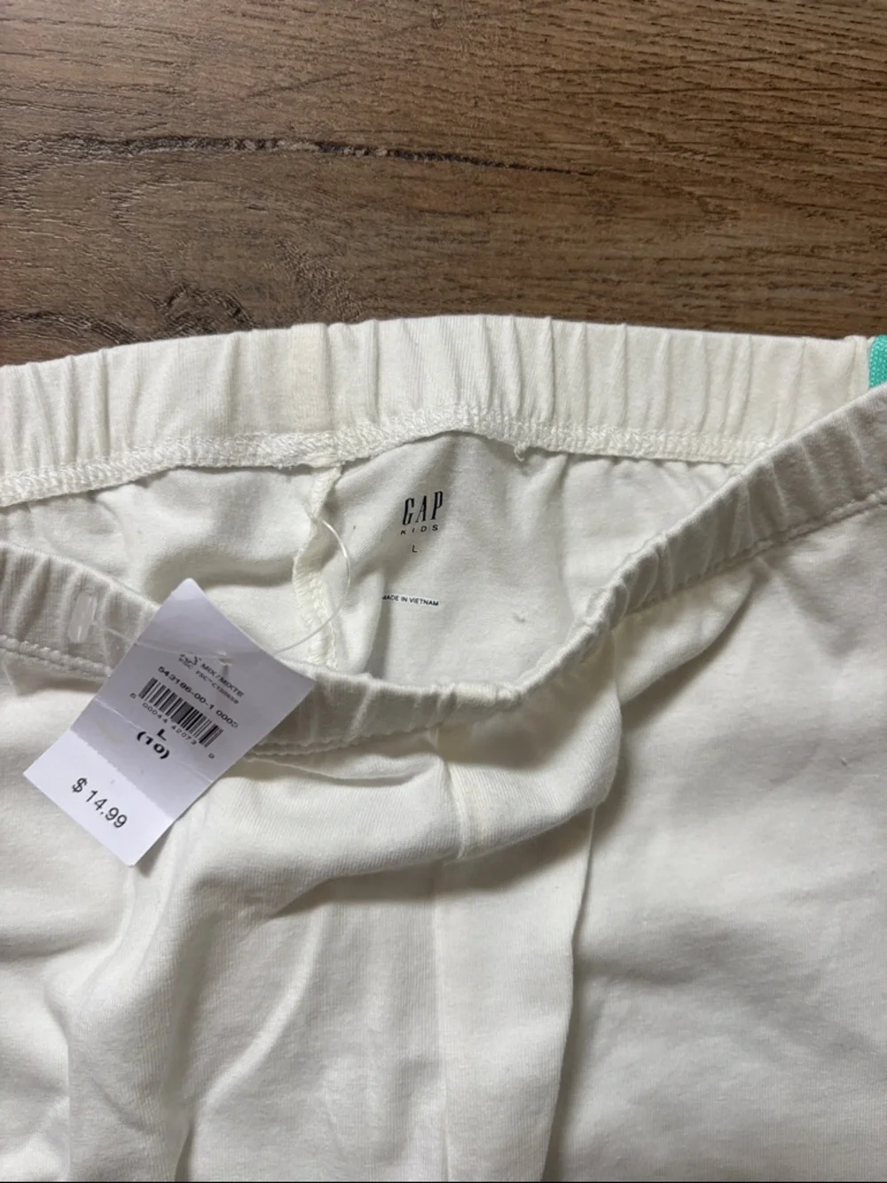 BUNDLE $3/$15  GAP Cream Leggings with Pink, Yellow & Teal Side Stripes cropped